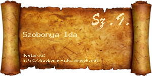 Szobonya Ida névjegykártya